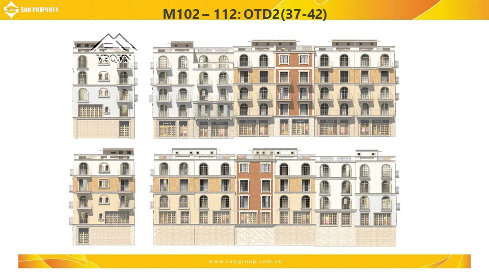 Mặt tiền địa hình tiêu biểu của Shophouse Địa Trung Hải